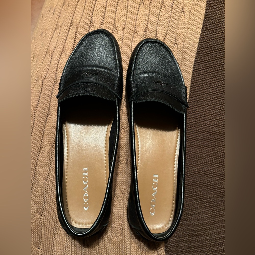 Black Coach Leather loafers